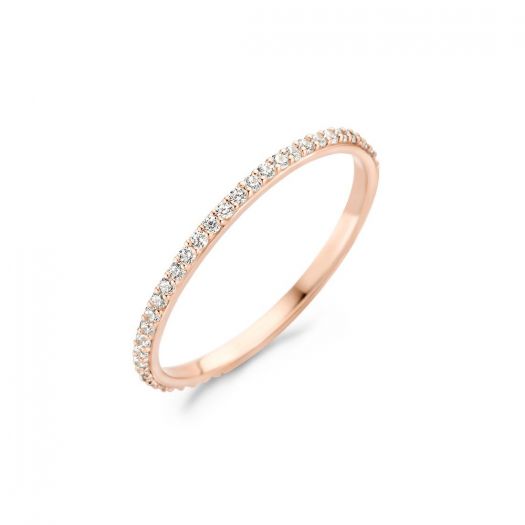 Blush ring met zirkonia 