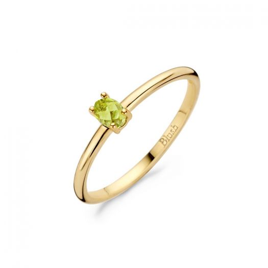 Blush ring met peridot 