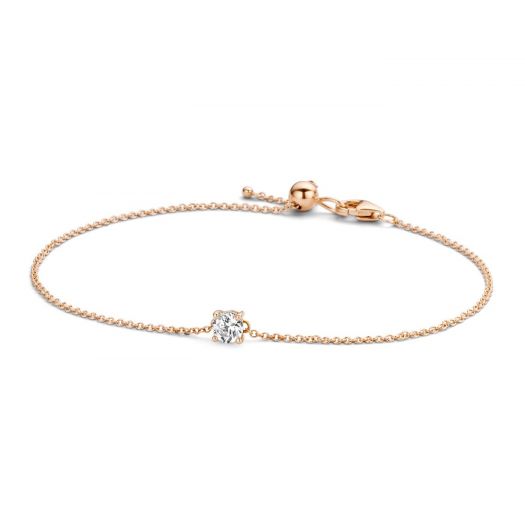 Blush armband met zirkonia