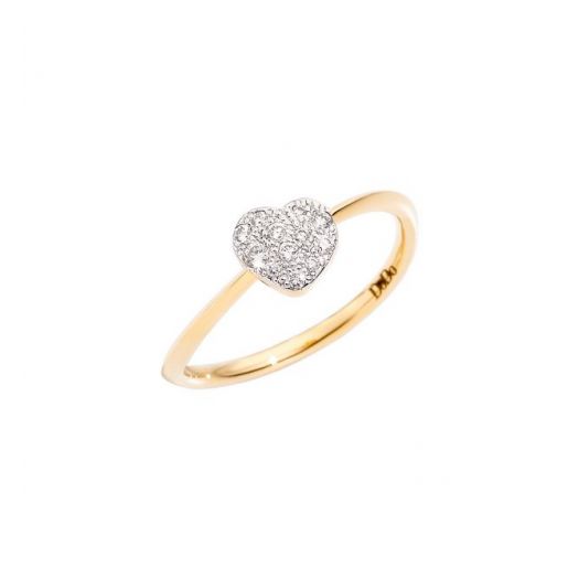 Dodo Heart ring diamonds small