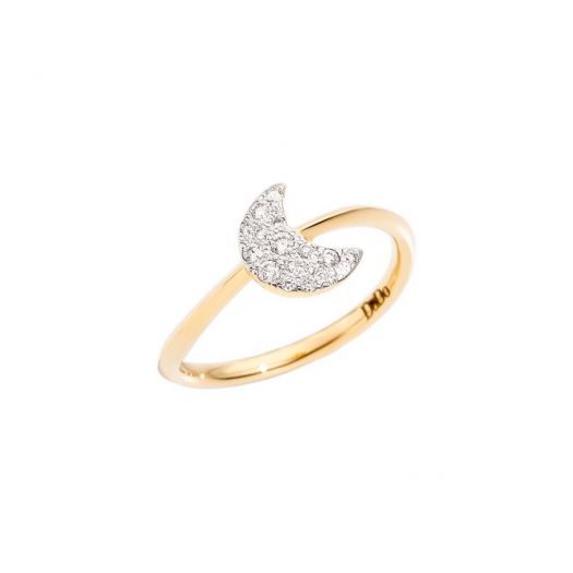 Dodo Moon ring diamonds