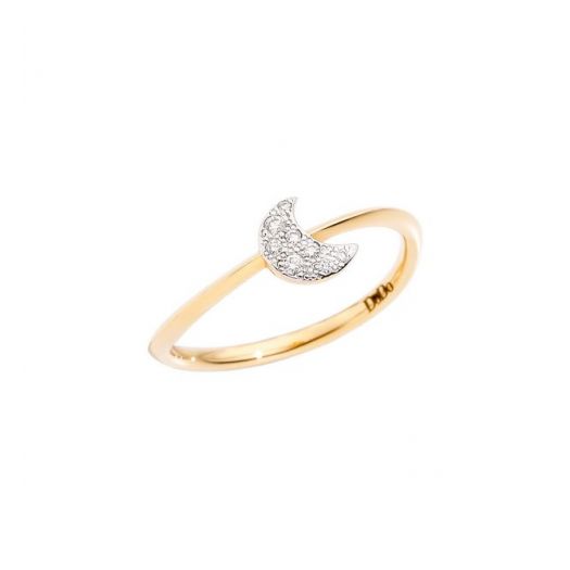 Dodo Moon ring diamonds small