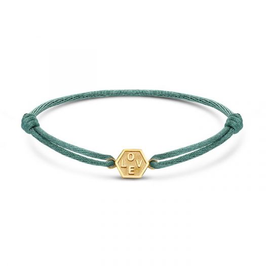 Minitials exagoni satijn armband 