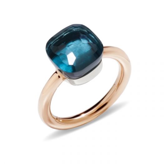 Pomellato Nudo Classic ring London Blue Topaas