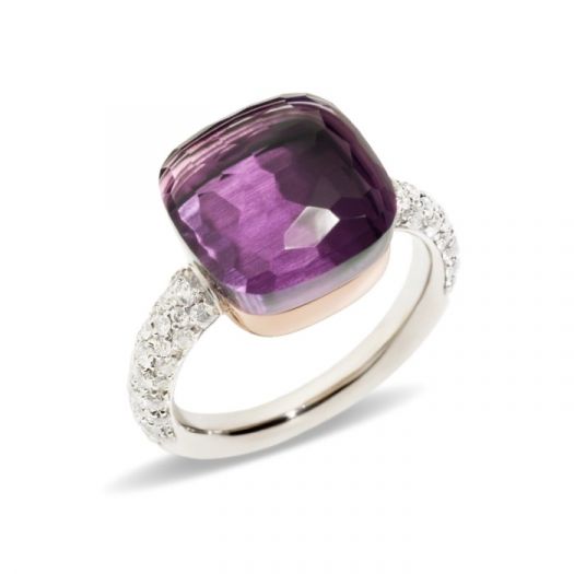 Pomellato Nudo Grande ring Diamonds Amethist