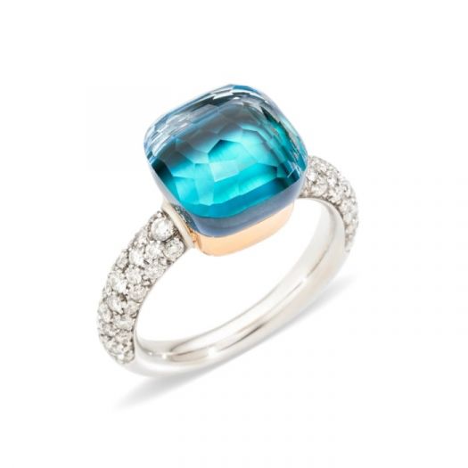 Pomellato Nudo Classic ring Topaas Deep Blue Diamonds