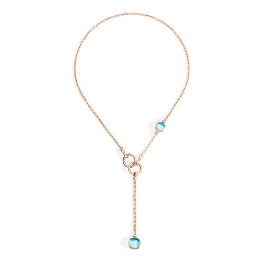 Pomellato Nudo Lariat collier Blauw Topaas