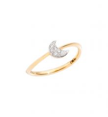 Dodo Moon ring diamonds small