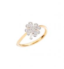Dodo Four Leaf Clover ring diamonds