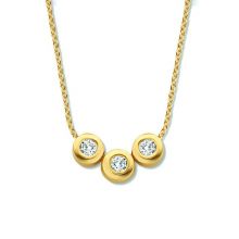 Minitials drie diamant collier 