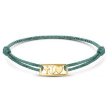 Minitials drie unity satijn armband 