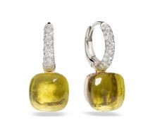 Pomellato Nudo Classic oorhangers Lemonkwarts diamonds