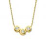 Minitials drie diamant collier 