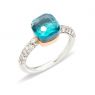 Pomellato Nudo Petit ring topaas Deep Blue Diamonds