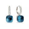 Pomellato Nudo Classic oorhangers London Blue Topaas diamonds