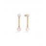 Pomellato Nudo oorhangers Witte Topaas/Parelmoer