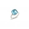 Pomellato Nudo Grande ring Diamonds Blauwe Topaas